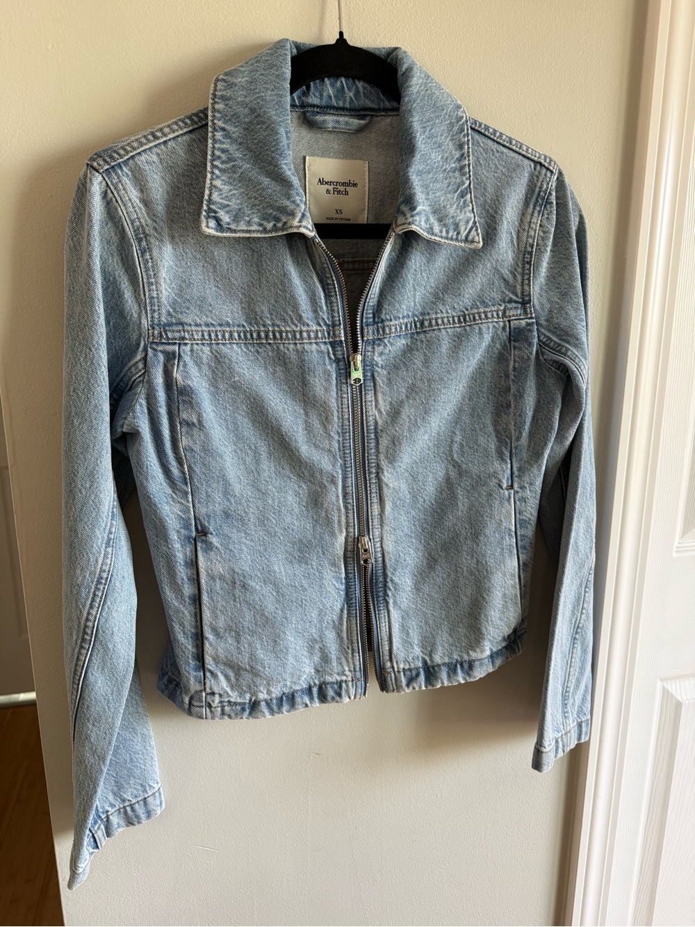 Abercrombie & Fitch Denim 2 Way Zipper Jacket